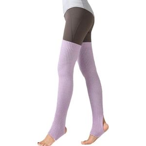 Winter geribbelde gebreide beenwarmers - Overknee beenwarmers - 75CM - Geschikt voor feestjes, dans, sport, yoga, etc. - Sokken - Slouch sokken - Danssokken - Warme beenwarmers - Beenwarmers - Yoga/Ballet beenwarmers