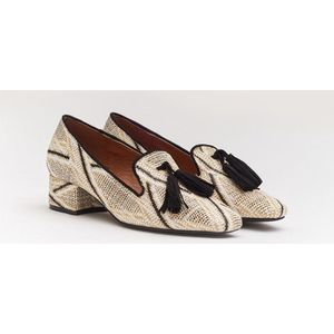 Dames Loafers - Mocassins - Beige - Imitatieleer - Maat 36 - Oranje