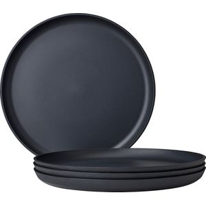 Mepal plat bord Silueta – 4 stuks – Dinerborden – Nordic black