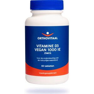 Orthovitaal - Vegan Vitamine D3 1000 IE - 60 tabletten - Vitaminen - vegan - voedingssupplement