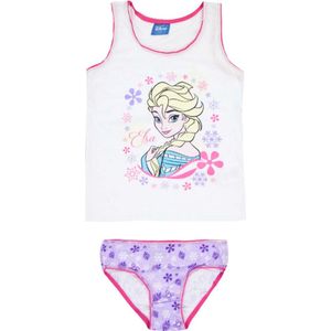 Ondergoedset - Frozen - Wit/Paars - Maat 128-134
