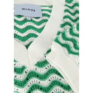 Minus Maika 2/4 Sleeve Knit T-shirt Tops & T-shirts Dames - Shirt - Groen - Maat S