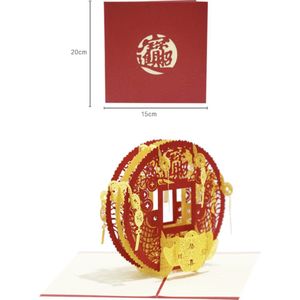 3D Pop up Chinese wenskaart De beste wensen voor jou - Nieuwjaarswensen