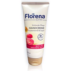 Florena Handcrème - Sterke Verzorging | 1x 100ml - Druivenpitolie & Sojaolie - Vegan