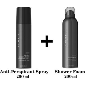 Rituals of Homme - Anti Perspirant Spray 200ml - Shower Gel 200 ml - Gift bag