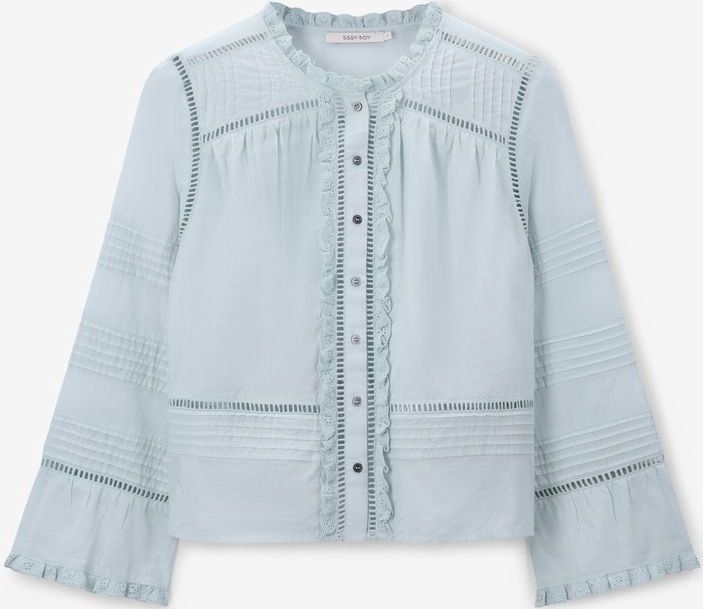 Sissy-Boy - Blouse - Lichtgroen - Met Embroidery