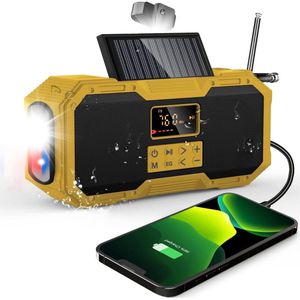 Noodradio Solar Opwindbaar - Noodradio Op Batterijen - Solar Powerbank - Zonneenergie - Survival Noodpakket - Zaklamp Oplaadbaar - Noodpakket - Noodrantsoen - Wereldontvanger - SOS Knop - SCR2010 - Noodpakket Voor Thuis En Oorlog - Betrouwbare Noodvo