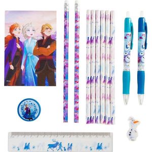 Disney Frozen II - Frozen 2 - School Stationary Set - schrijfset - 2 pennen - 8 potloden - notitieboekje liniaal, puntenslijper