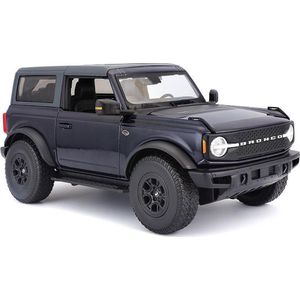 2021 Ford Bronco Wildtrak (Zwart) (24 cm) 1/18 Maisto - Modelauto - Schaalmodel - Model auto - Miniatuurautos - Miniatuur auto