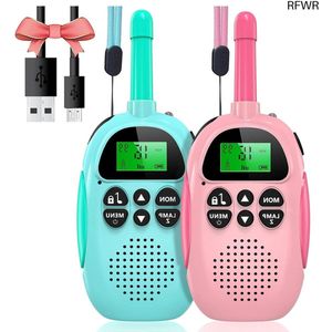 RFWR® Oplaadbare Walkie-Talkies voor Kinderen - 3 km Bereik, 16 Kanalen, Ideaal Buiten Avonturen, Camping
