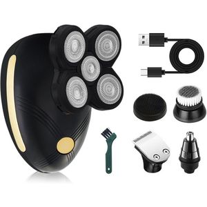 5 in 1 Scheerapparaat Mannen - Gezichtstrimmer & Hoofdscheermachine - Elektrische Shaver - Tondeuse - Baardtrimmer & Neustrimmer - Haartrimmer - Trimapparaat - Draadloos Opladen