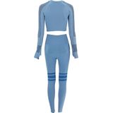 Legend Sportlegging blauw stripes Maat: S