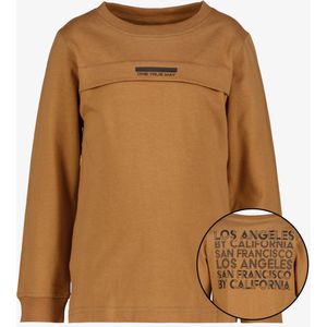 Unsigned jongens shirt met backprint bruin - Maat 92