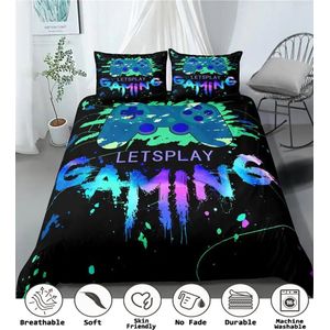 Gaming - Dekbedovertrek - Controller - Microvezel - 140x200cm - Met Ritssluiting