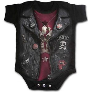 Spiral Baby Biker Body - zwart - S