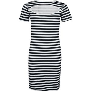 R.E.D. Rock-Engineered Design zwart-witte korte jurk met cut-out halslijn - Dames - S