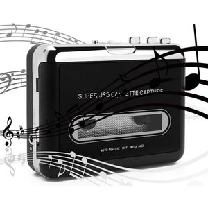 CRLYN® Cassette Speler - Walkman - Zwart