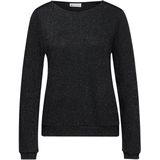 Street One Dames Glitter gebreid shirt in Zwart, in size: 34