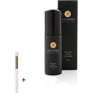 Lash Extend - Foam cleanser - 30 ml -  wimper shampoo  NU met Wimper reinigingsborstel - Lash foam shampoo  - lash soap - wimper zeep - cleanser for eyelashes - wimper schuim - wimper reiniging- olievrij