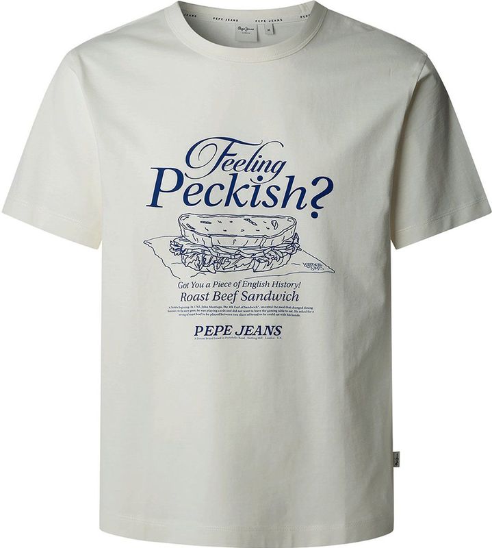 Pepe Jeans - PM509957 - T-shirt - Wit - Katoen - Korte Mouwen