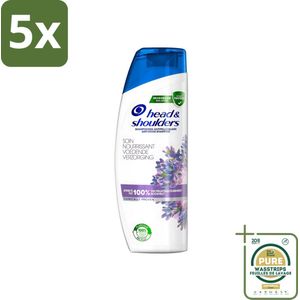 5 x Head & Shoulders - Shampoo - Voedende Verzorging - Glanzend & Gezond Haar - 285 ml - Grootverpakking - Voedende Shampoo - Gezond Haar - Anti-roos Shampoo - Glanzend Haar - Haarverzorging
