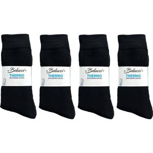 Belucci Thermosokken 8 Paar Zwart Maat 39/42