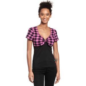 Pussy Deluxe - Pink Checkered Top - M - Multicolours