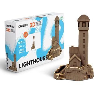 CARTONIC- Lighthouse- 3D puzzel- Speelgoed - DIY- Creatief - Karton - Voor kinderen en volwassenen