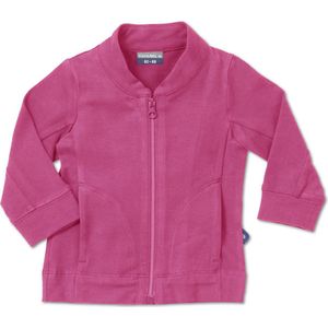 Silky Label vest met rits Supreme pink - maat 74/80 - roze