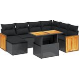 vidaXL-8-delige-Loungeset-met-kussens-poly-rattan-zwart