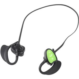Draadloze waterdichte zwemkoptelefoon in groen met open oorschelpen en spraakassistent, ideaal voor zwemmen, hardlopen, fietsen en wandelen