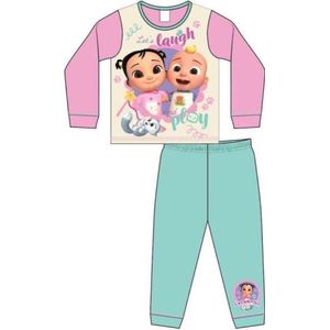 Cocomelon - Pyjama - Katoen - roze met groen - Maat 80/86