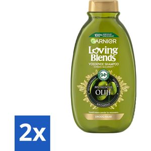 Garnier - Loving Blends - Shampoo - Mythische Olijven - Droog Haar - 300 ml - Voordeelverpakking - 2 stuks
