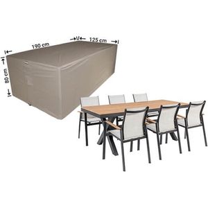 Raffles Covers Tuinsethoes - 190 x 125 H: 80 cm - RDS190125 - Waterdicht | Solution Dyed | UV-bestendig | Elastisch trekkoord | Airvents - Beschermhoes tuinmeubelen - Hoes voor tafel en stoelen