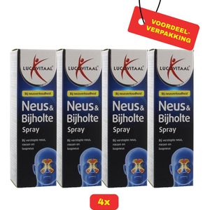 4X Lucovitaal Neus & Bijholte Spray - 4x 10ml - Voordeelverpakking!
