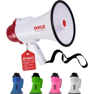Pyle Megafoon – Draagbare Luidspreker- Lichtgewicht Luidsprekerhoorn - Ingebouwde Sirene- Verstelbare Volumeregeling- Bereik van 800 Meter