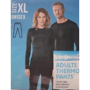 Thermo broek maat XL volwassenen unisex - extra soft en warm - thermobroek zwart voor man en vrouw
