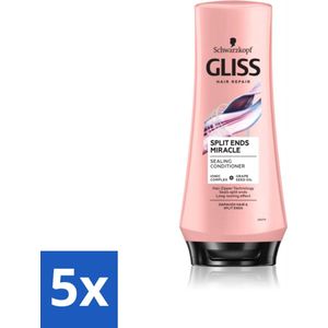 Gliss - Hair Repair - Conditioner Split Hair Miracle tegen Gespleten Haarpunten - 200 ml - Bulkverpakking - 5 stuks