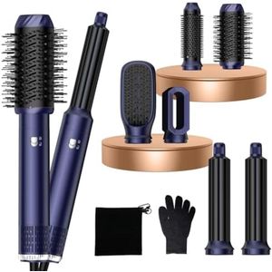 Krultang - Stijltang - 6-in-1 - Multifunctionele Haardroger - Set met Verwisselbare Opzetstukken - Multifunctionele haardroger - Föhn