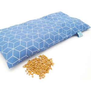 Pittenzak Met Pit! – Wasbare hoes – Zachter, geurloos tarwe – Made in NL – Magnetron en vriezer - Blauw grafisch