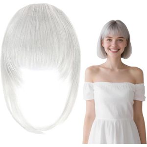 EGoods - Haarspelden voor dames | Zilvergrijze Franse clip-in pony met nethaar