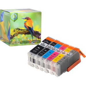 Ink Hero - 6 Pack met grijs - Inktcartridge / Alternatief voor de Canon CLI-551 PGI-550 PIXMA iP8750, MG6350, MG7150, MG7550