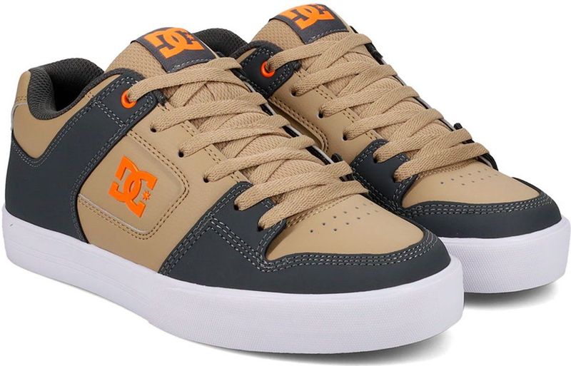 DC - Pure Se - Herensneakers - Grijs Lichtbruin Oranje - 48.5 EU