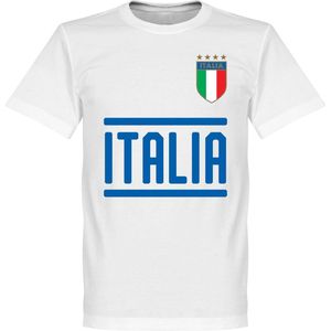 Italië Team T-Shirt - Wit - 5XL