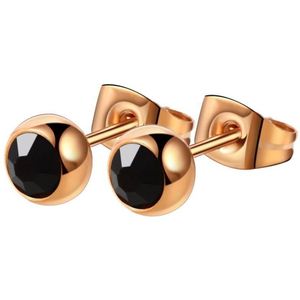 Oorbellen dames | oorstekers dames | studs oorbellen | meisjes oorbellen | goudkleurig | zwarte steen | cadeau voor vrouw | black friday 2023 | sinterklaas | kerstcadeau voor vrouw