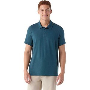 Smartwool - Short Sleeve Polo - Twilight Blue - Merinowol en Biologisch Katoen