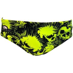 TURBO Skull Punk Zwemslip Heren - Yellow - XL