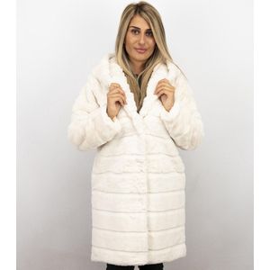 Imitatie Bontjas Dames - Parka - White