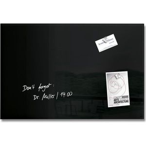 Sigel glasmagneetbord - Artverum - 60x40cm - zwart - SI-GL120