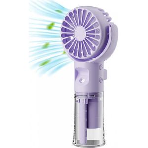 WHATOOK Mini Handventilator:3-in-1 Handventilator, 5 Geschwindigkeitsstufen Kleiner Taschenventilator Mit LED Anzeige, Faltbarer USB-Ventilator für Büro, Outdoor, Reisen Rosa